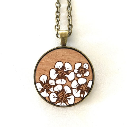 Manuka Flower bunch - Rimu Necklace - Julia Huyser Design