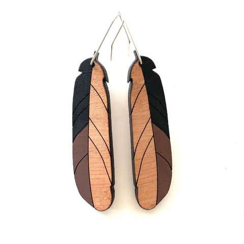 NEW! Tieke FEATHERS (NZ Saddleback) dangly