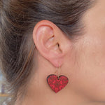 Floral heart Rimu earrings