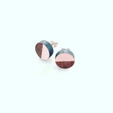 Rimu circle studs - Medium - Pink - Julia Huyser Design
