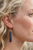 Navy Shimmer Bar Rimu Earrings