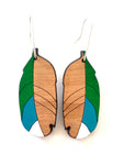 NEW!  Rock Wren Feather earrings (Pīwauwau)