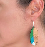 NEW!  Rock Wren Feather earrings (Pīwauwau)