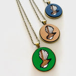 NEW! Fantail Piwakawaka Rimu Necklace - Navy - Julia Huyser Design