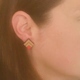 Rimu Diamond stud earrings - Red - Julia Huyser Design