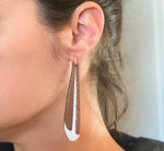Piwakawaka (Fantail) tail feather earrings - Julia Huyser Design