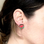 Rimu Pohutukawa flower STUD earrings - Julia Huyser Design