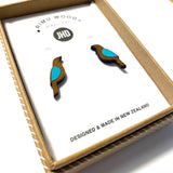 Tui Bird Rimu studs - Julia Huyser Design