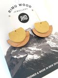 Half moon Rimu earrings - Julia Huyser Design