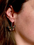 :Red Admiral (Kahukura) Rimu earrings - Julia Huyser Design