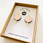 Pink Circle Bar earrings - Julia Huyser Design