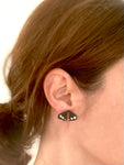 Magpie Moth Totara Earrings - studs - Julia Huyser Design