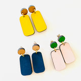 Colour pop Earrings - Navy/Rimu - Julia Huyser Design
