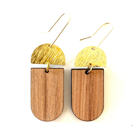 Golden Pill Rimu earrings - Julia Huyser Design