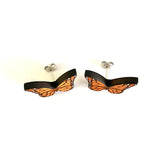 A: Monarch Butterfly Earrings - studs - Julia Huyser Design