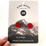 Mini Poppy Rimu studs - Julia Huyser Design