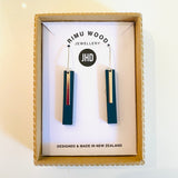 Navy Shimmer Bar earrings - Julia Huyser Design