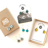 Teal Lace Earrings - STERLING SILVER - Julia Huyser Design