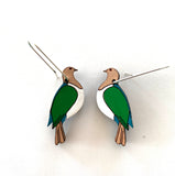 Kererū  earrings (new 2023) - Julia Huyser Design